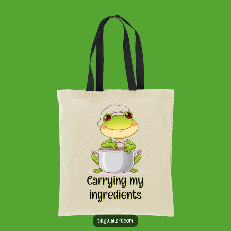 Funny Frog Chef Tote Bag: Carry Your Goods with Joyful Style