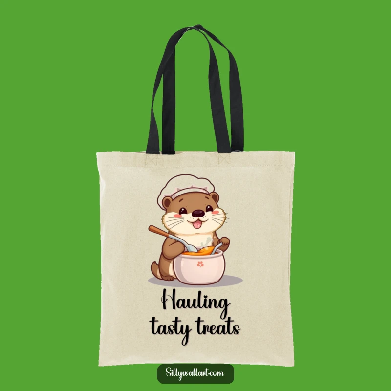 Funny Otter Chef Tote Bag: Carry Your Goodies with Kawaii Style
