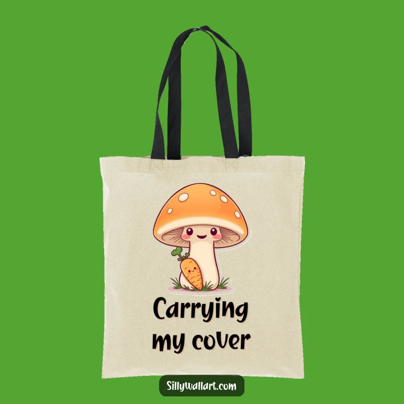 Funny Shy Carrot Tote Bag - Cute Garden Canvas Bag Gift for Shoppers