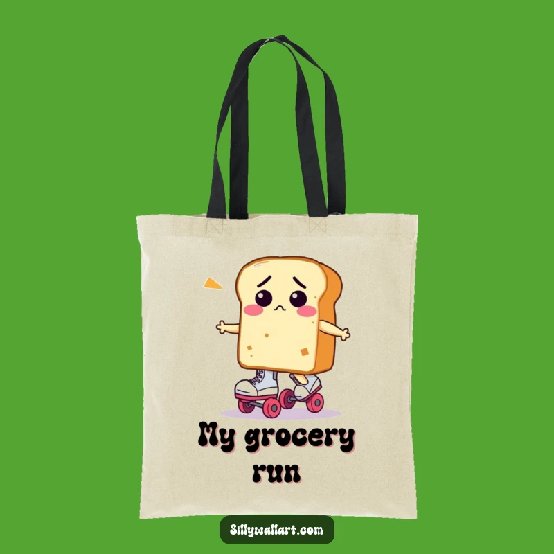 Funny Bread Roller Skates Tote Bag - Hilarious Accessory for Bewildered Errands
